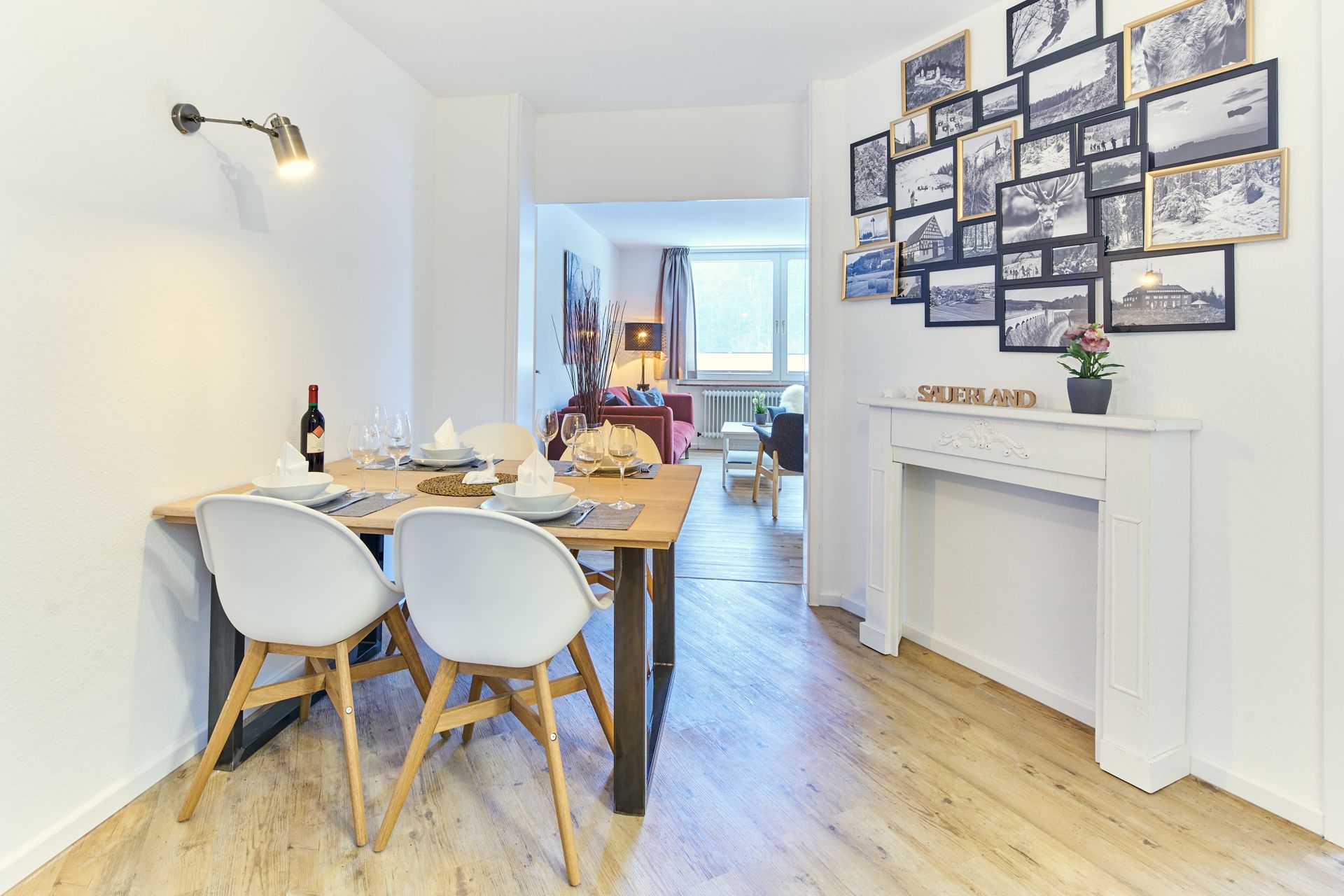 Spiseområde på rommet