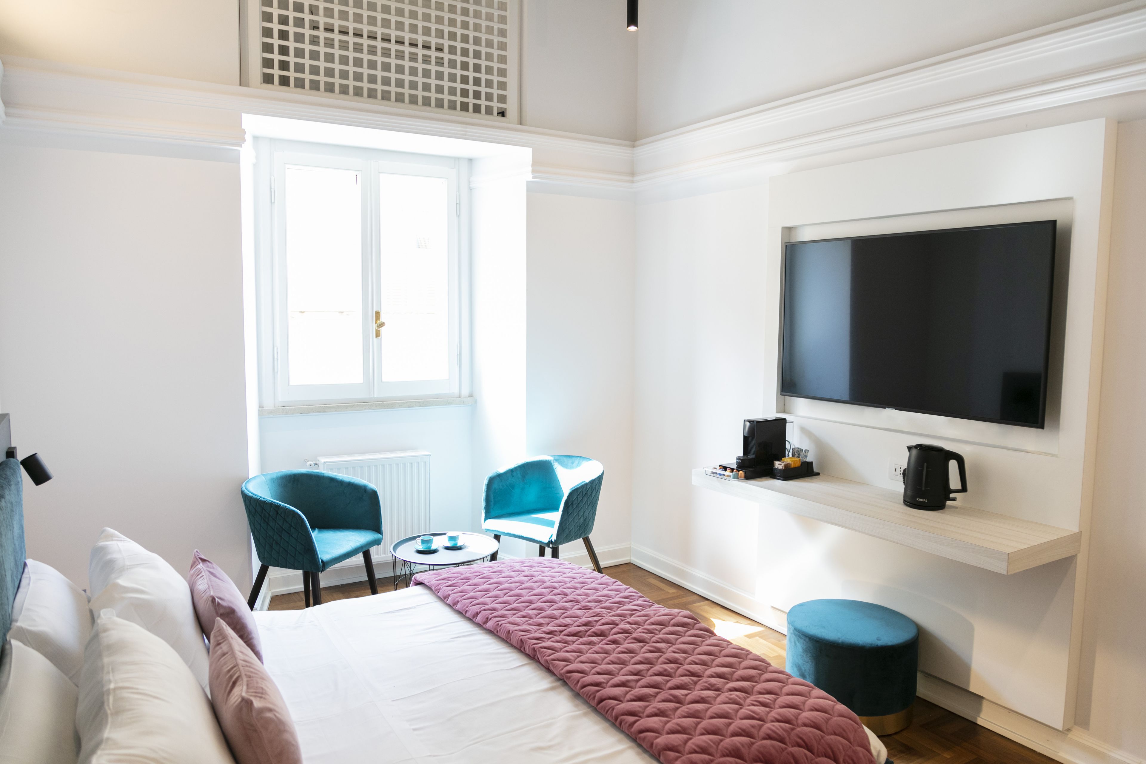 Chambre Deluxe double (Altair) | Literie de qualité, lit avec matelas en mousse à mémoire, minibar