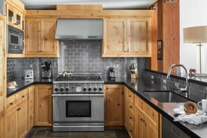 Fridge, microwave, oven, stovetop - Outpost: Crystal Springs 306 - Ski-In/Ski-Out! (Teton Village)