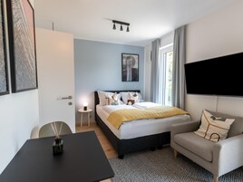 Suite M | Individually decorated, individually furnished, laptop workspace