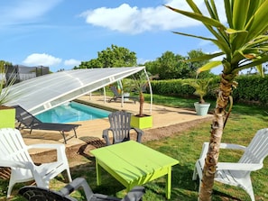 A heated pool