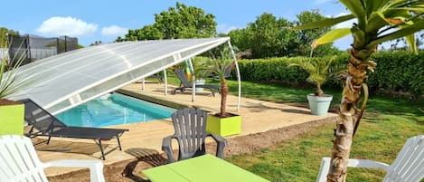 A heated pool