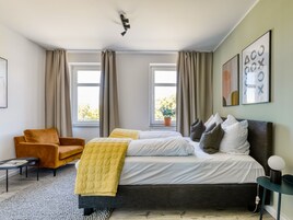 公寓, 1 张大床和 1 张沙发床 (Chemnitz Hartmannstr | Two-Bedroom Su) | 特色装修、特色家居、笔记本电脑工作区、免费 WiFi