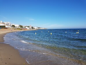 Sun-loungers, beach towels