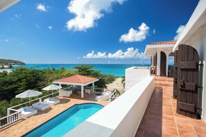 Outdoor pool - Joie de Vivre (4 bedrooms) - Beachfront Baie Rouge villa with pool, Terres Basses, St. Martin (Les Terres Basses)