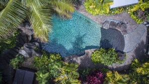 Outdoor pool, a heated pool - Luxury 4BR Estate with Ocean Views, Pool, Slide & Gourmet Kitchen: Waipio Heaven (Honokaa)