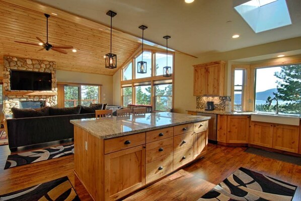 Smart TV, fireplace, video games, foosball