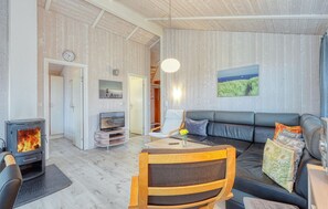 Fernseher, Kamin, DVD-Player