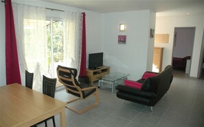 TV, DVD player, books