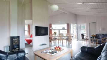 Fernseher, Kamin, DVD-Player