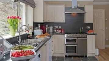 Microondas, horno, lavavajillas y trona infantil