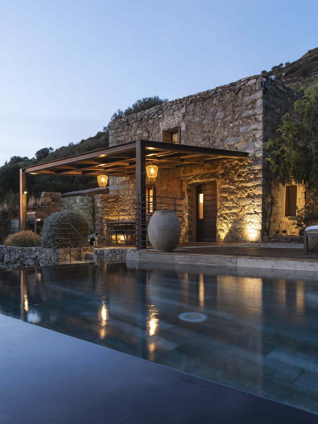 Et oppvarmet basseng