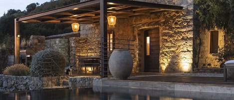 A heated pool