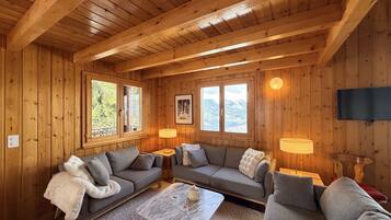 Télévision, cheminée