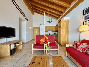 Fernseher, Kamin, DVD-Player
