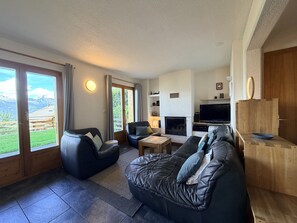 TV, fireplace, DVD player