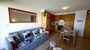 TV, fireplace - Plein Ciel VA 022 - MOUNTAIN apartment 4 pers (Veysonnaz)