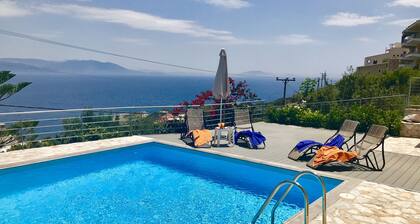 VILLA CALYPSO-Private Pool-Ideal for holidays-Sea View-just 45 min. from Athens