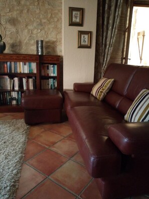 TV, fireplace, books, video library - Spacious Cottage, private pool with great views, good for relaxing, hiking, golf (Pailloles)