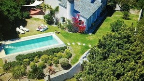 An aerial view of a house with a swimming pool, surrounded by lush greenery and a well-maintained garden. - EPOUSTOUFLANTE SEA VIEW BREATHTAKING SEA VIEW8 people.9e pers possible (erbalunga)