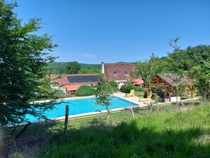 Outdoor pool, a heated pool