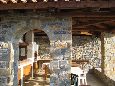 Elegant villa with private beach, pool, barbecue, sauna, jacuzzi and herb garden