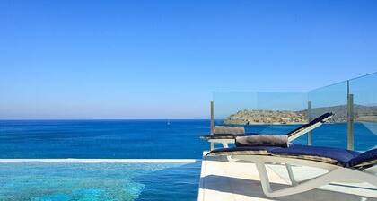 Kreta, Luxusvilla direkt am Strand, Golf von Mirambello