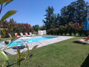 Piscine extérieure, piscine chauffée