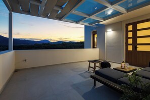 Terrace/patio - Villa Elesia, with easy access to southern beaches (Rethymno)