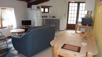 Télévision, lecteur de DVD, baby-foot, table de tennis de table