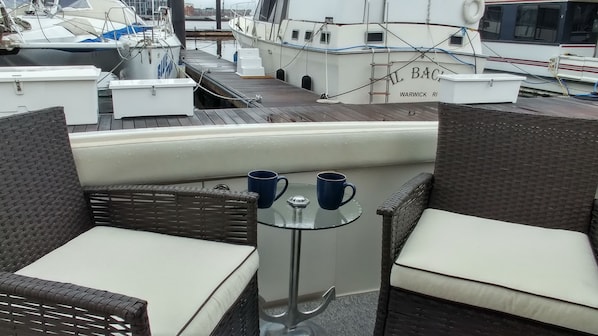 Have your morning coffee outside on the deck.  