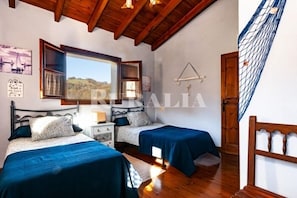 2 bedrooms, iron/ironing board, travel crib, bed sheets