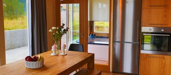 Hrimland Mountain Cottage with a great view over Akureyri and Eyjafjordur 