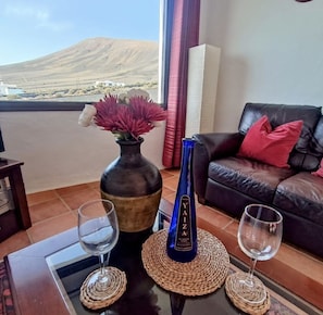 Tv, dvd-afspiller, bøger, stereoanlæg