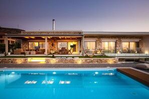Outdoor pool, a heated pool - Amazing Sea View with a heated covered pool (Kokkini Hani)