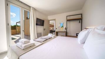 3 chambres, coffres-forts dans les chambres, bureau