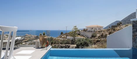 An infinity pool, a heated pool