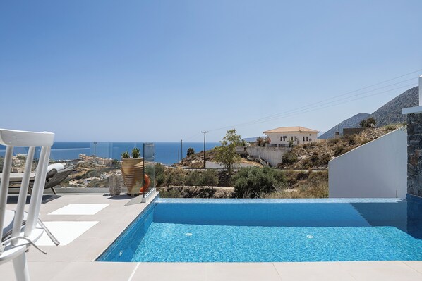 An infinity pool, a heated pool