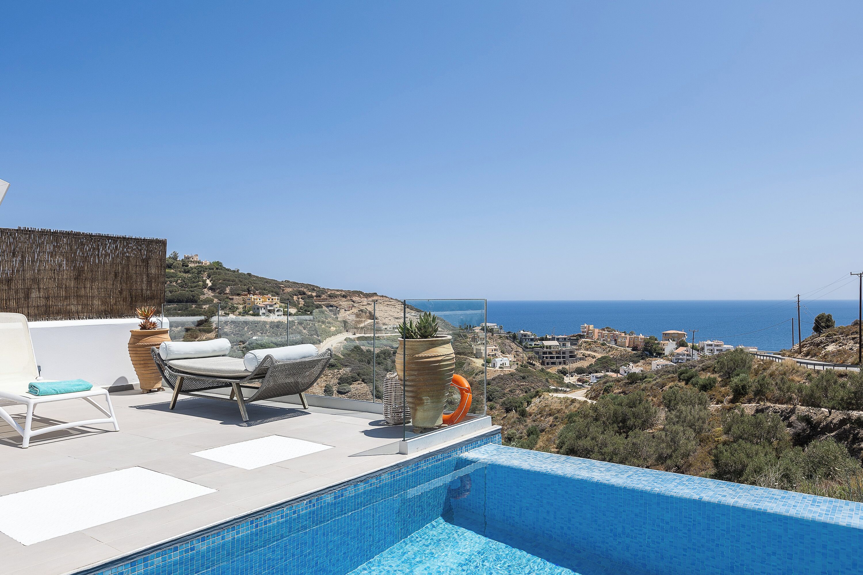 An infinity pool, a heated pool