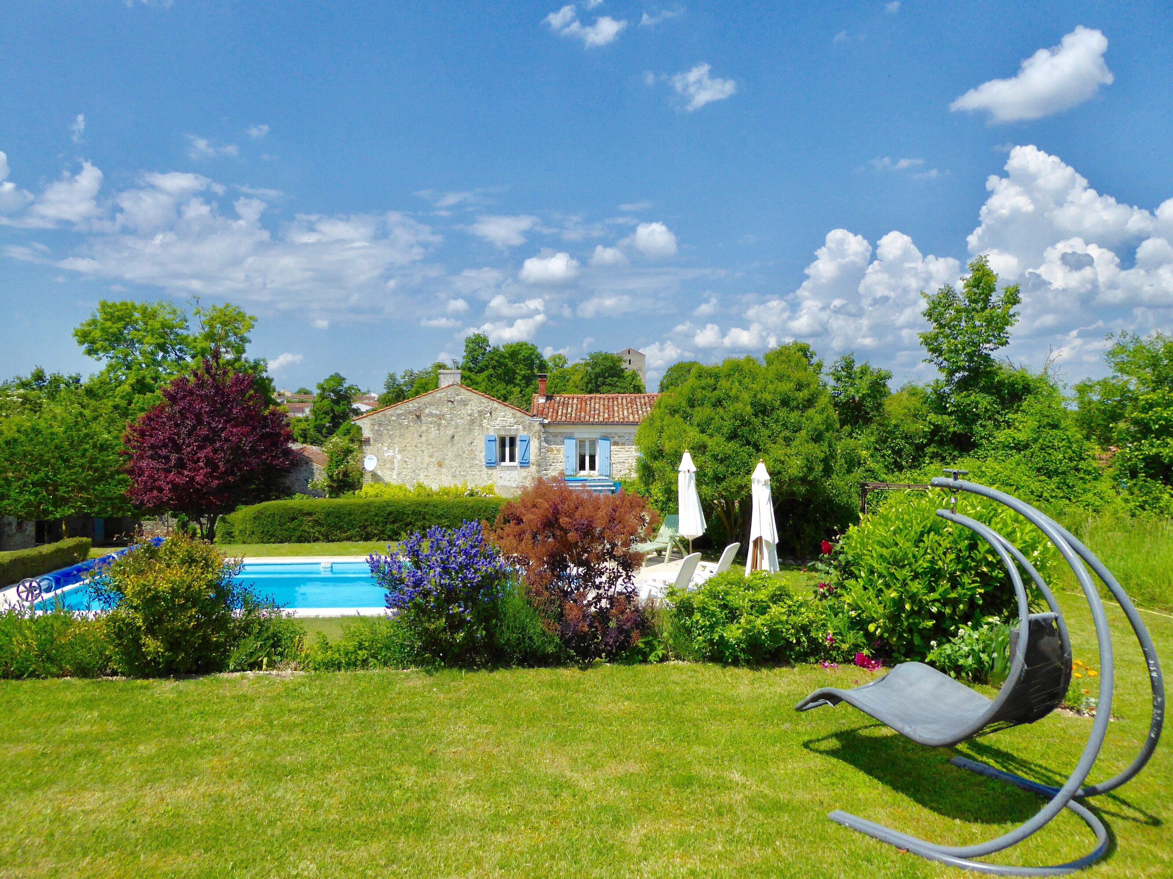 Garden and Pool Looking Towards the Main House