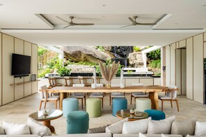 Dining - Villa boasting expansive open-air lounges, show kitchens and dramatic terraces. (Koh Samui)