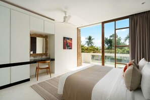 4 bedrooms, in-room safe, desk, iron/ironing board - 4 Bedroom Luxury Villa with large infinity pool and stunning views of the bay (Koh Samui)