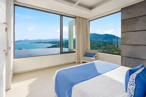 4 bedrooms, in-room safe, desk, iron/ironing board - Minimalist villa with fantastic sea views (Koh Samui)