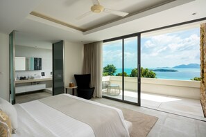 5 bedrooms, in-room safe, desk, iron/ironing board - Samui's Jewel Villa  360 Degree Views of the island  (Koh Samui)