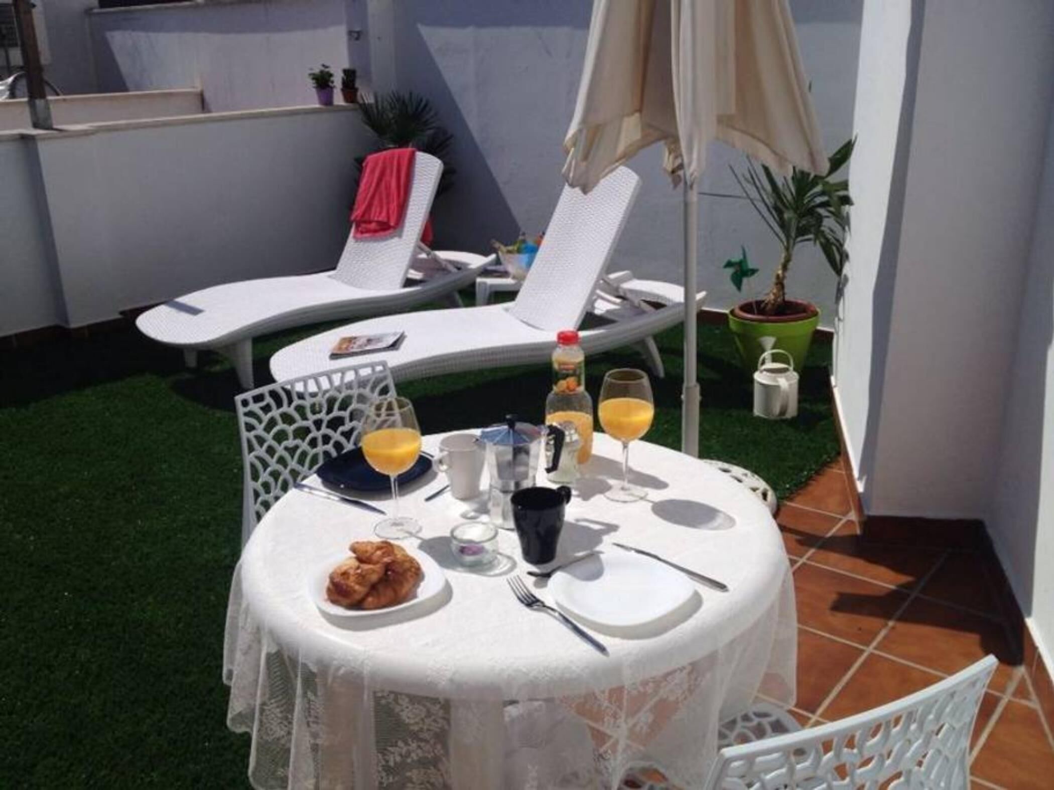 屋外ダイニングエリア