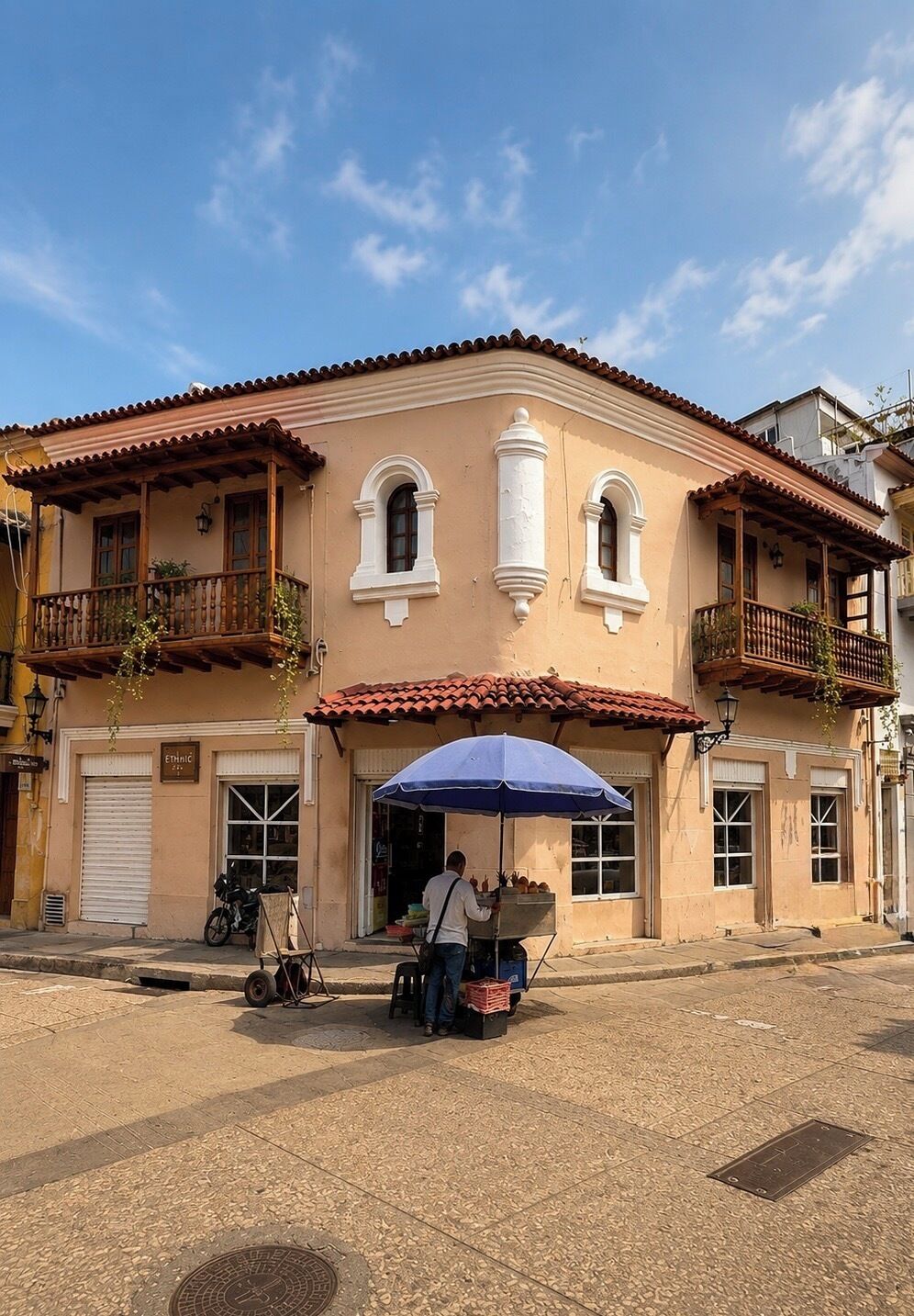 Vista frontal de la propiedad