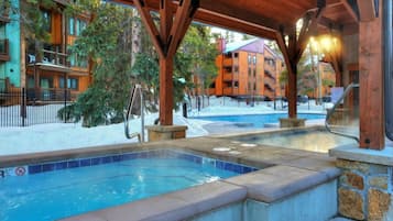 Outdoor pool, a heated pool