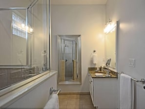 Hair dryer, towels