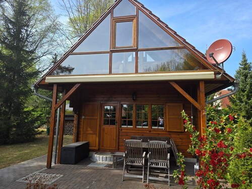 Blockhaus Canow mit Fahrrädern - Blockhaus Canow