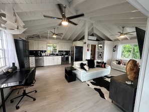 Smart TV, DVD player, books